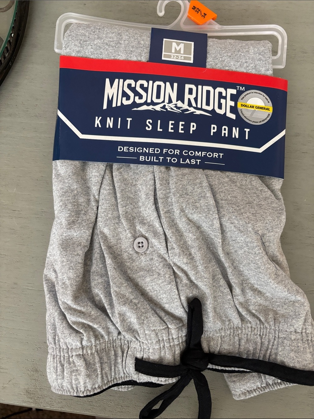 Mens Gray Knit Sleep Pants